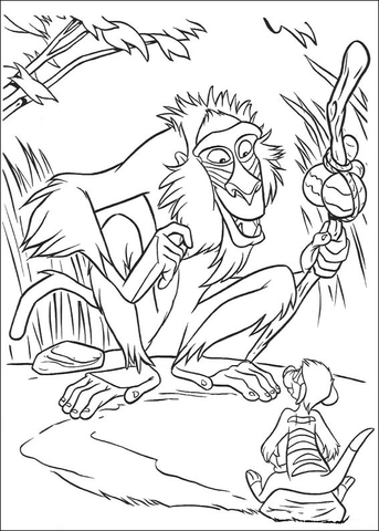 Rafiki Mandrill Coloring Page